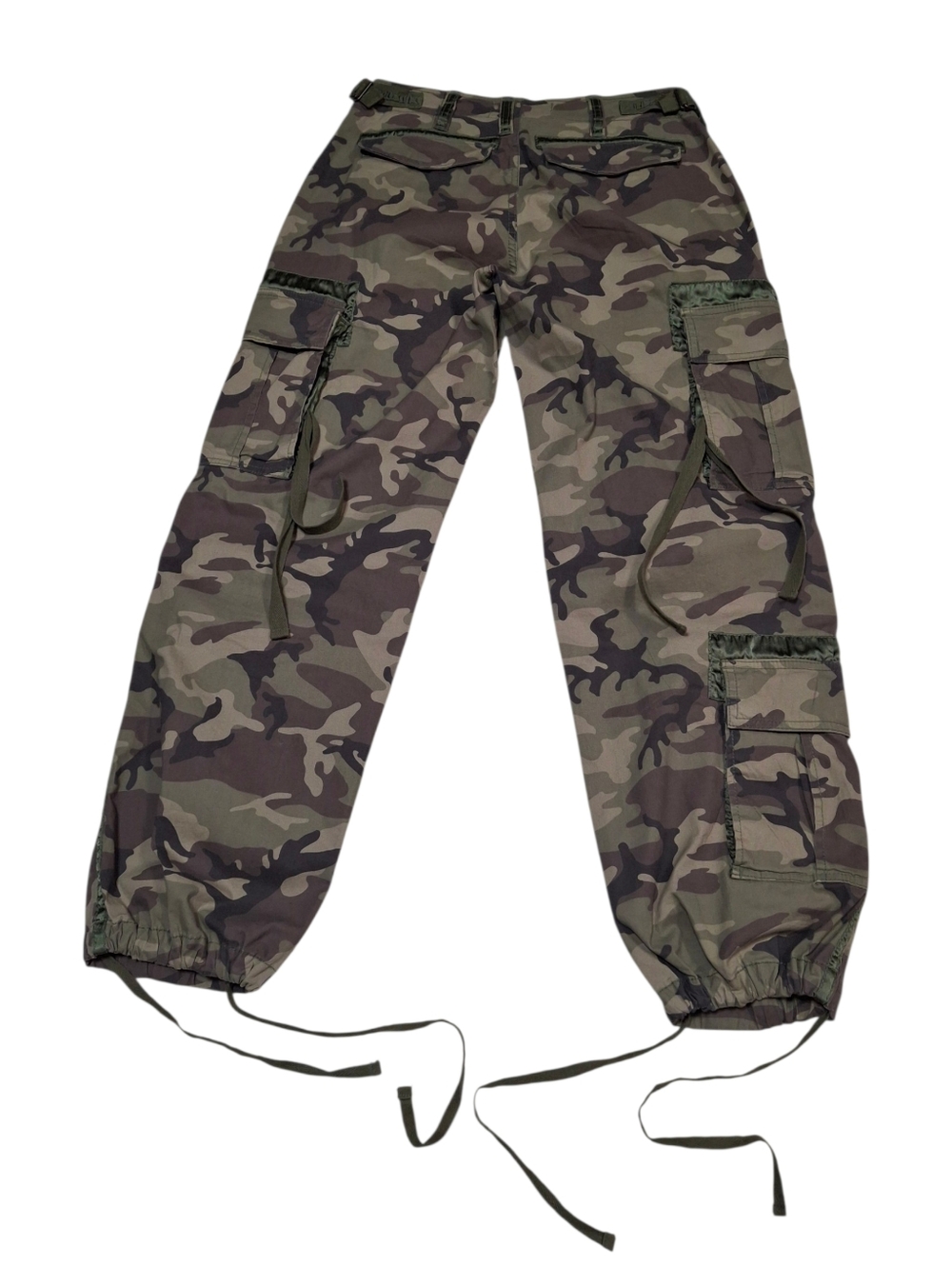 Vintage Y2K Abercrombie & Fitch Green Camo Cargo Utility Pants Women Size 27 - Picture 6 of 16